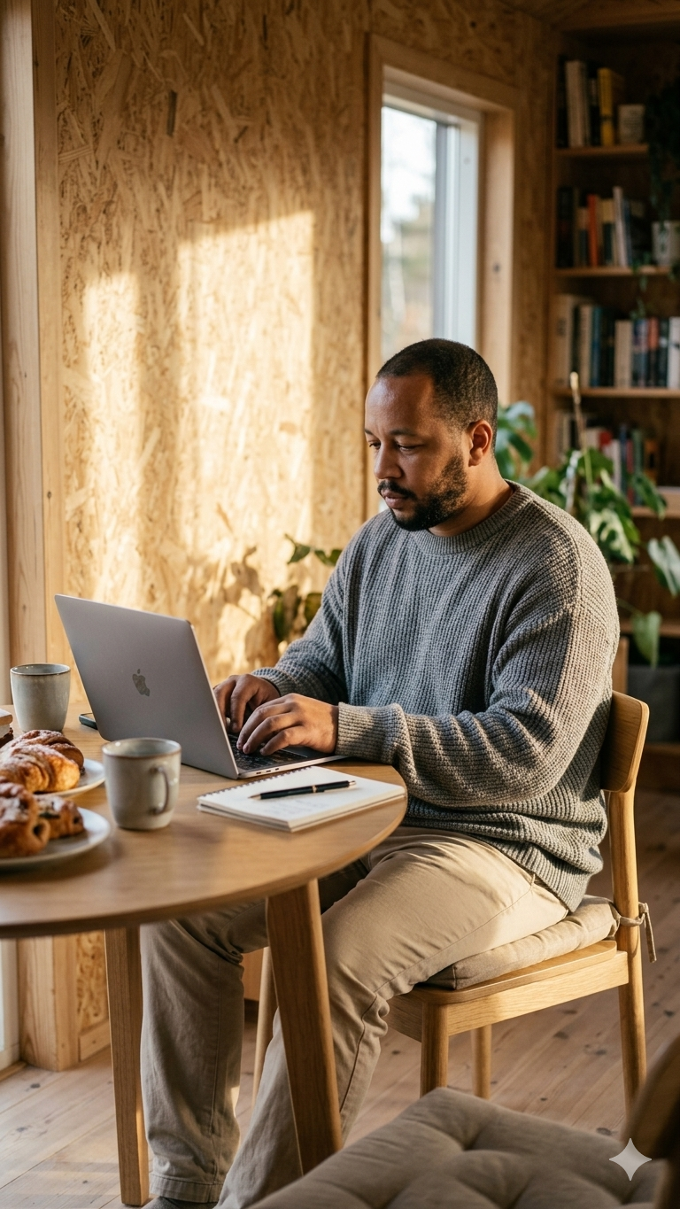 Jheff Pereira trabalhando